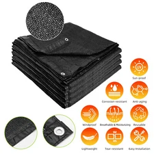 60% Sun Shade Cloth Outdoor Patio Plant Cover with Grommets Barn Various Size US