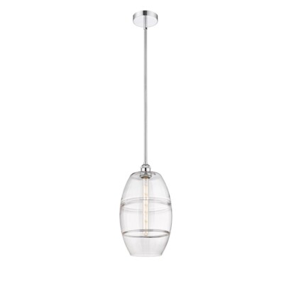 Innovations 616-1S Vaz 1Lt 10'' Stem Mini Pendant, CH/Clear - 616-1S-PC-G557-10CL