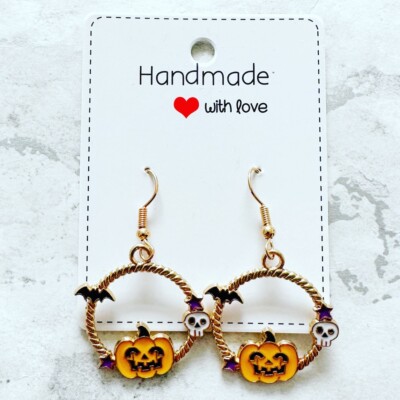 Halloween Kürbis Geist gruselig Herbst Herbst Ohrhänger Schmuck