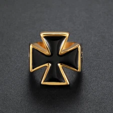 Cross Rings for Men Stainless Steel Rings for Men Engagement Rings Comfort Fit