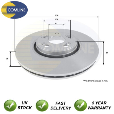 Brake Disc Front Comline Fits Renault Espace Laguna 2.0 dCi 2.2 2.9 3.0 #1