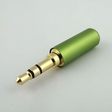 Green 3.5mm Male Plug 3 Pole Stereo Repair Audio Earphones TRS Connector Solder