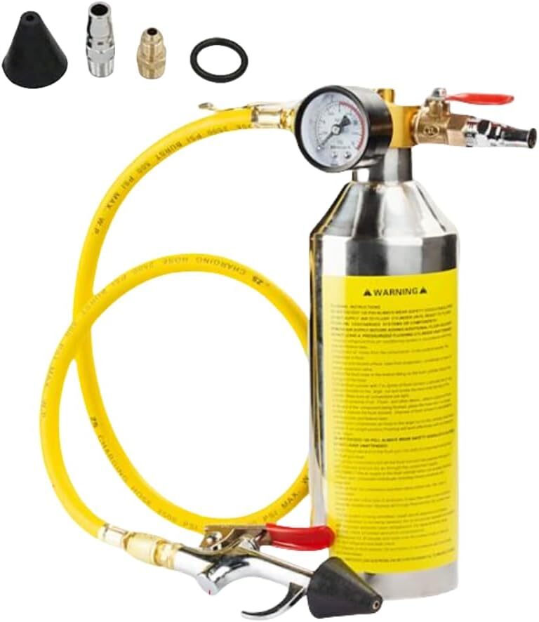 Air Conditioning System Flush Canister Tool Set A/C Flushing Cleaning