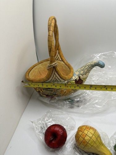 JIM SHORE HEARTWOOD CREEK " BASKET OF PLENTY " CORNUCOPIA HARVEST BASKET - Picture 15 of 18