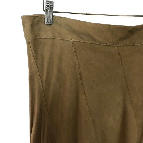 Ralph Lauren Damen Größe 10 Hellbraun Vintage Echt Wildleder Leder Maxi A-Linie Rock - Bild 12 von 14