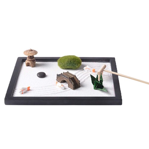 Zen Sand Garden for Office Desktop Tabletop Rock Garden Sandbox Tools Kits - Picture 6 of 9