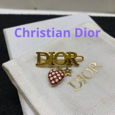Christian Dior Logo Hair Clip Hairpin Barrette AA08-21 from Japan