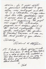 Richard O'Kane- Signed Handwritten Letter (WWII MOH Recipient)
