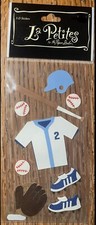 La Petites Camping Baseball Bat Ball Mitt Cleats Helmet Sport Scrapbook Stickers