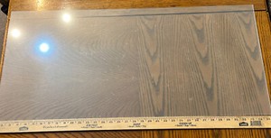 Frosted Green Plexiglass Sheet 15-1/2” W x 35-3/4” L x 1/8” T - Qty-1  Used