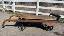 1900s Farm Platform Grain Scale/Industrial Hand Truck/Coffee Table 5537