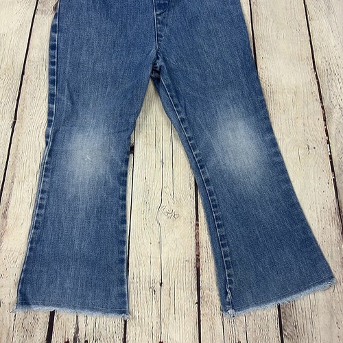 Vintage Y2K Embroidered Jeans Flower 5T Flare Pants Girls Blue Jeans - Picture 7 of 15