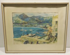 Kunstdruck Karl Graf Pfälzer Maler Original Unterschrift 1960 in Rahmen