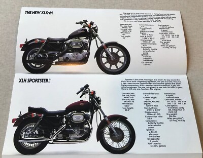 3x LOT Harley Davidson 1982 1983 Sales Pamphlet Shovelhead