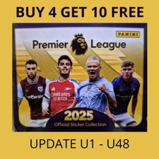 2025 Panini Premier League Football Stickers UPDATE SET - U1 - U48
