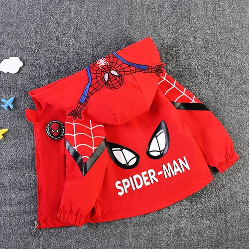 Spiderman Windbreaker Jacket Boys Childrens Hooded Thin Jacket Christmas Gifts - Picture 13 of 31