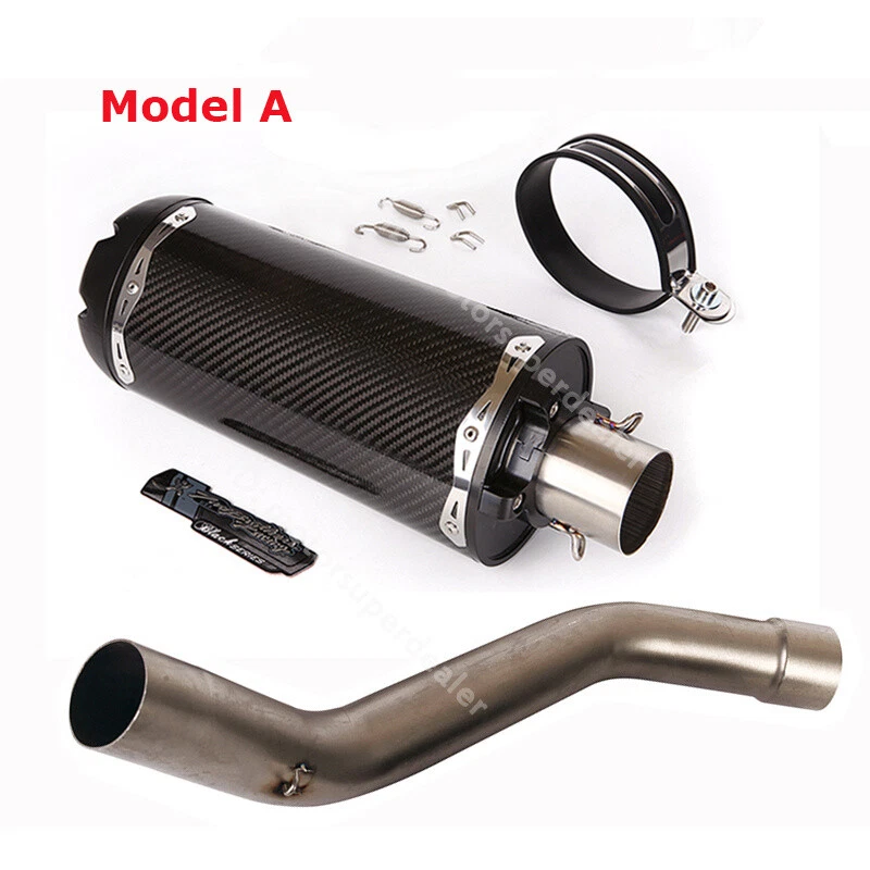 Sistema de tubo médio silenciador carbono pontas de escape para Kawasaki Ninja ZX10R 2008-2020 - Imagem 3 de 4