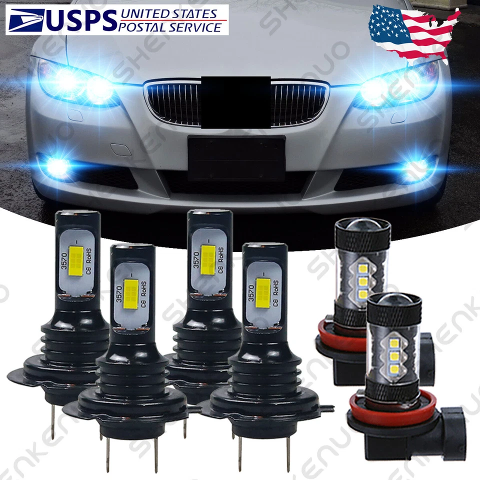 Комбинированные светодиодные противотуманные фары для BMW 328i 325xi 330xi 2002-2006 годов выпуска 8000K HKL - Изображение 2 из 4