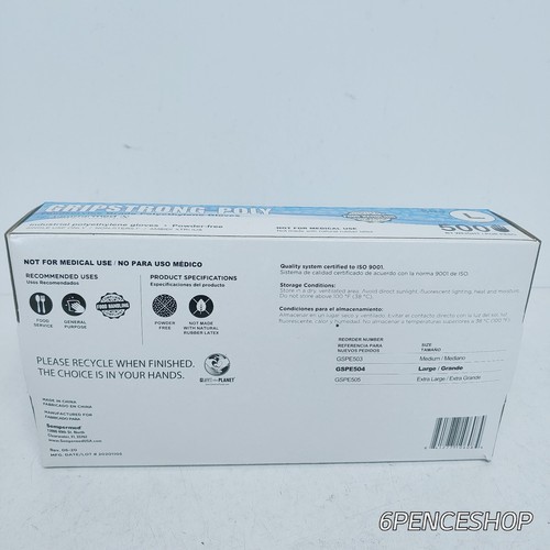 SemperMed GSPE504 500 Stück Foodservice Grade Polyethylen Handschuhe Gr. L Puderfrei - Bild 5 von 6