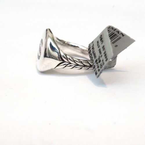 David Jurman neuer pavefarbener Anfangsbuchstabe S Pinky Ring in Diamant & Silber Größe 4,5 - Bild 7 von 9