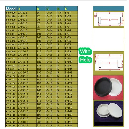 Tapones de orificio tapas de extremo de blanqueo PVC tapón de tubería goma silicona blanco Ø101.5-201.5 mm - Imagen 9 de 9