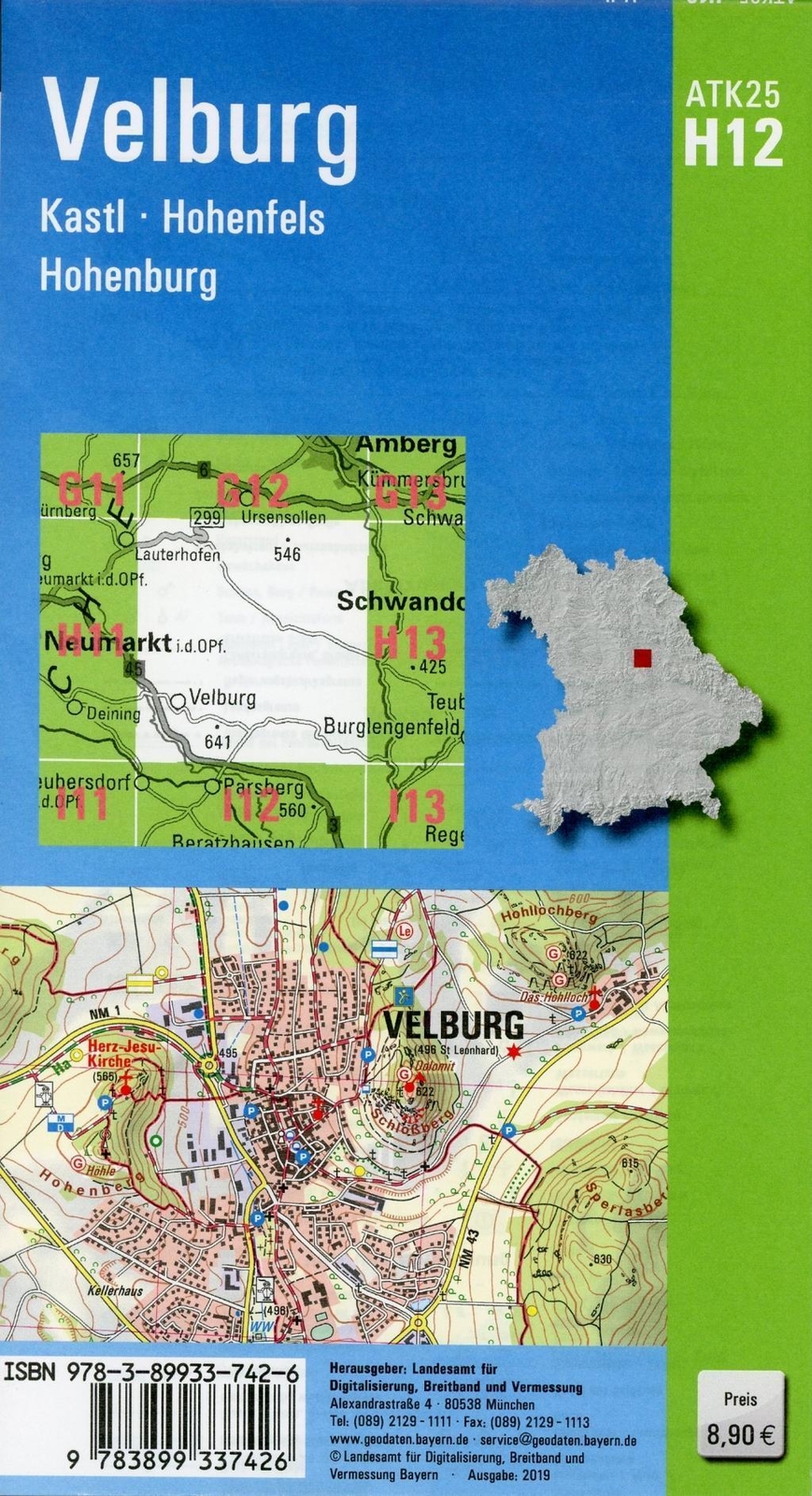 Thumbnail - Velburg 1 : 25 000. Rad- Und Wanderkarte | (land-)karte | Deutsch