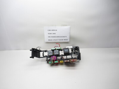 2000-2001 Audi A4 Relay Bracket Fuse Panel W/Relays 8D1937545 OEM