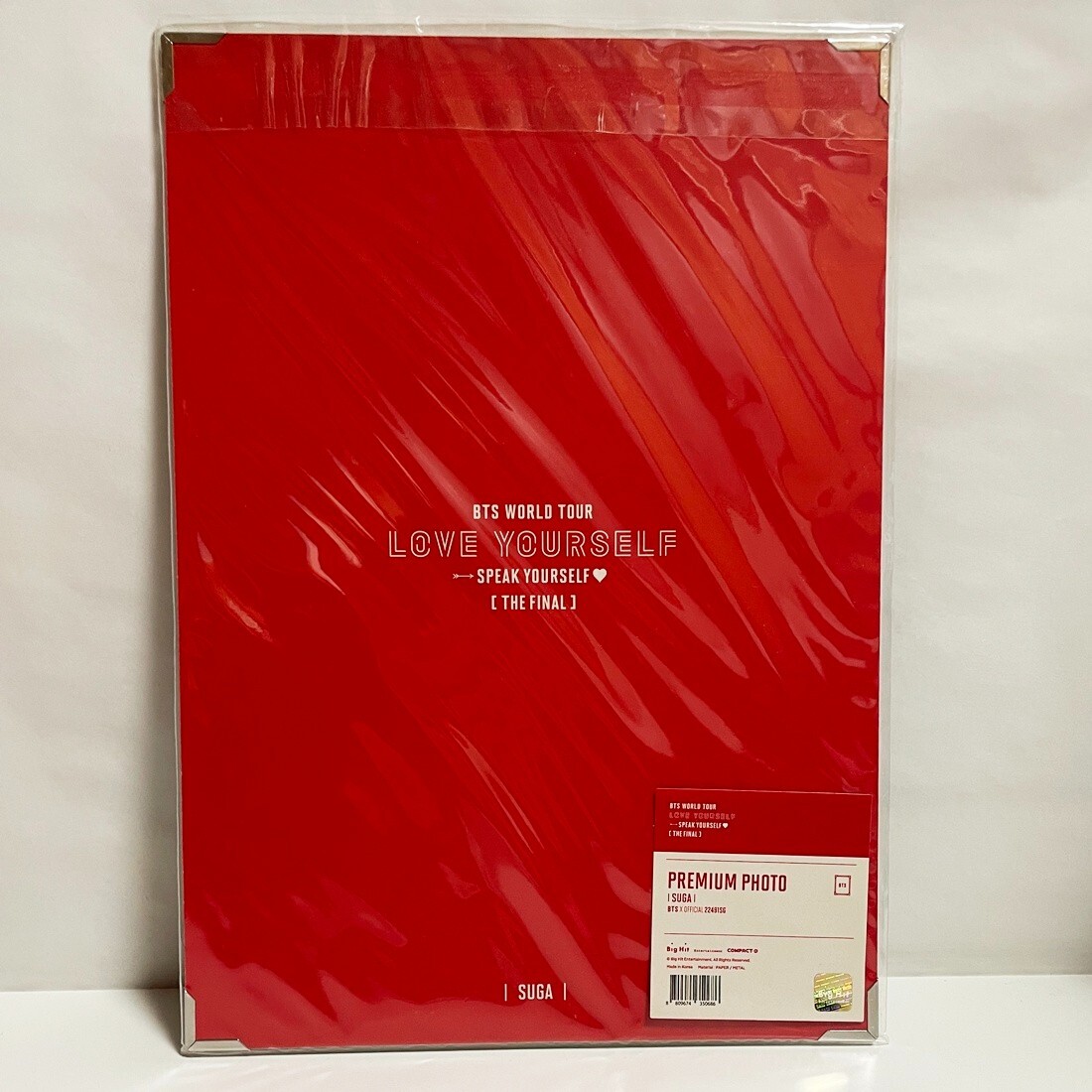 SUGA BTS WORLD TOUR LOVE YOURSELF Premium Photo Card Official K