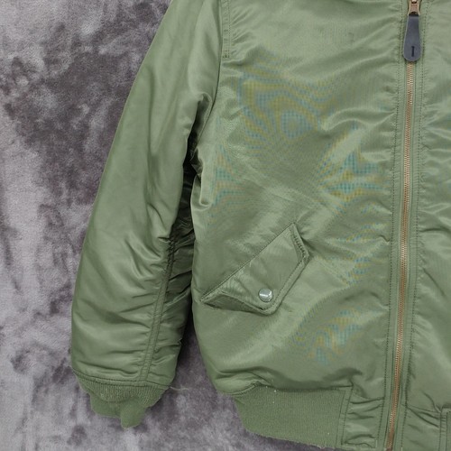 Alpha Flyers Jacket Intermediate MA-1 Youth Medium Green Reversible - Picture 3 of 16