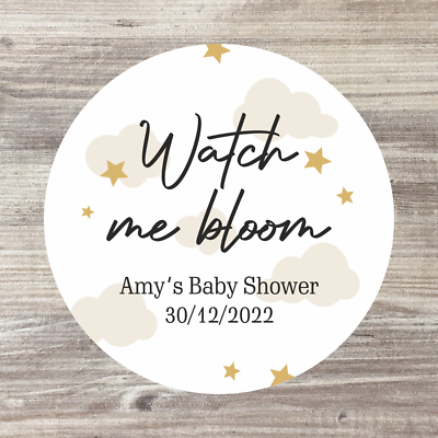 100 Etichette Regalo Personalizzate 'Thank You For Popping' Per Baby Shower, Giallo