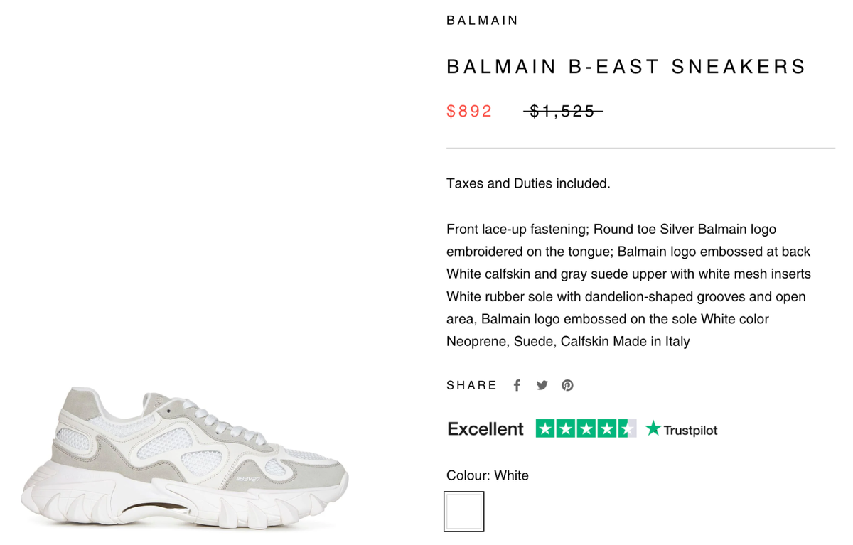 NEW* BALMAIN B-EAST LEATHER SUEDE LOW SNEAKERS $895 (WHITE NEW* BALMAIN B-EAST LEATHER SUEDE LOW SNEAKERS $895 (WHITE