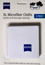 Zeiss XL Microfiber Cloths, 12 x 16 Inches, 3 Pack
