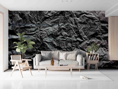 3D Texture Black Rock Wallpaper Wall Murals Removable Wallpaper