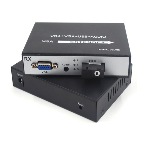 VGA Extenders 1080P VGA over Fiber optic up 20Km singlemode Transmitter Receiver - Afbeelding 3 van 11