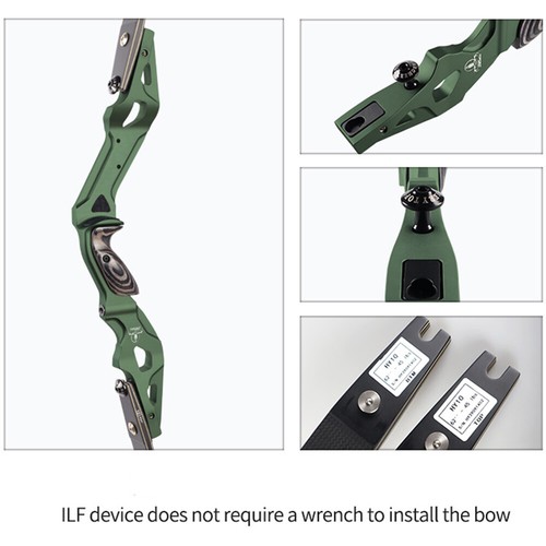 ILF 17" 19" 21" arco recurvo mango elevador aluminio tiro con arco americano caza - Imagen 4 de 18