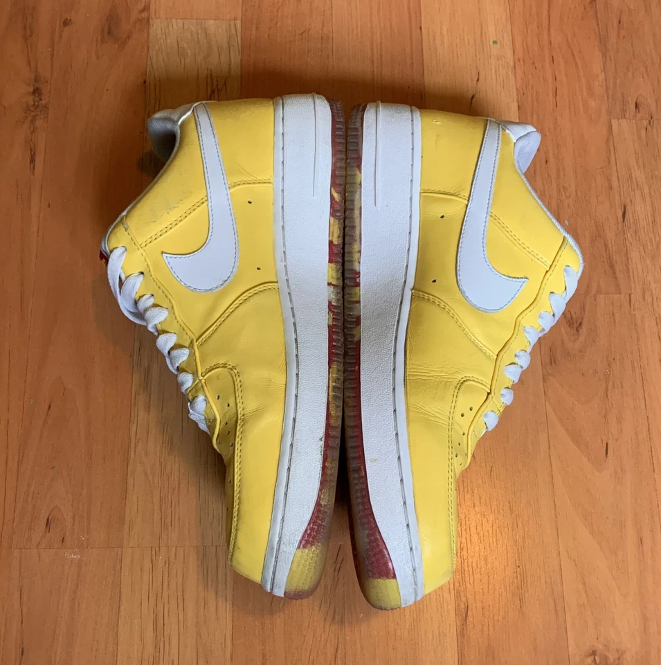 Mens Nike Air Force 1 Low WBF World Basketball Festival Pack China Size 9 Yellow - Image 4 of 4