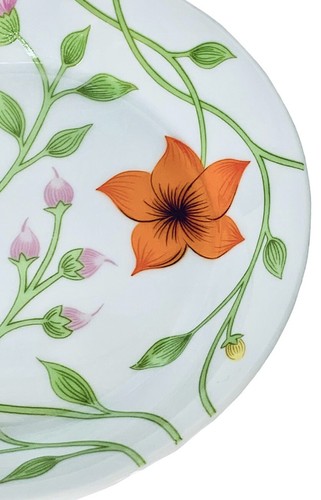 Fitz & Floyd PETITE FLEUR Porcelain Orange Yellow Floral Fruit Dessert Bowl - Picture 4 of 7