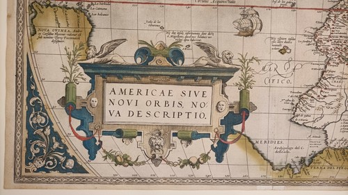 Americae sive novi orbis Nova descriptiol map de América Ortelius 1570 - Picture 5 of 12