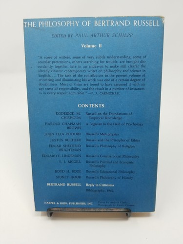 The Philosophy of Bertrand Russell: Volume II 1963 Harper Torchbooks TB 1096 - Picture 3 of 5