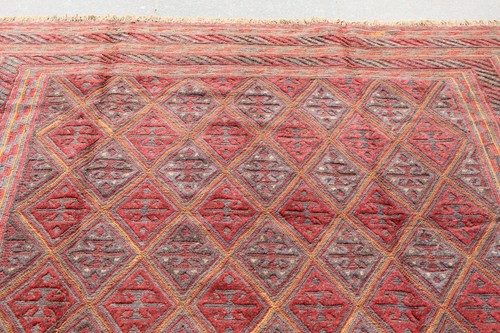 Vintage Hand Made Afghan Mushvani Oriental Red Wool Large Carpet 282x198cm - Picture 4 of 17