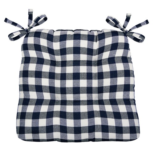 Gingham Plaid Checkered Country Farmhouse Chair Cushions - Assorted Colors - 第 5/54 張圖片