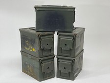 50 Cal Metal Ammo Can &ndash; Military Steel Box Ammo Storage  Grade 2 - Used - 5 Pack