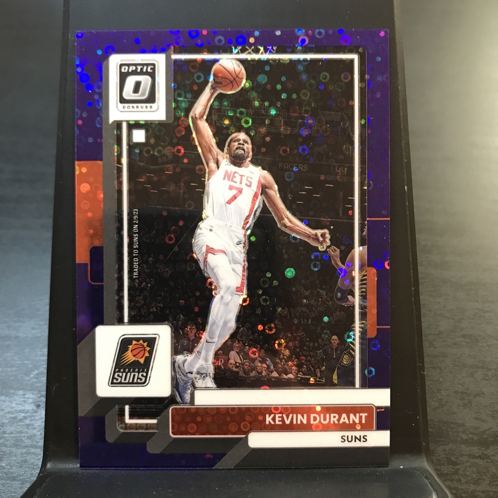 KEVIN DURANT 08/99 SP PURPLE DISCO PRIZM 2022-23 OPTIC 9 SUNS