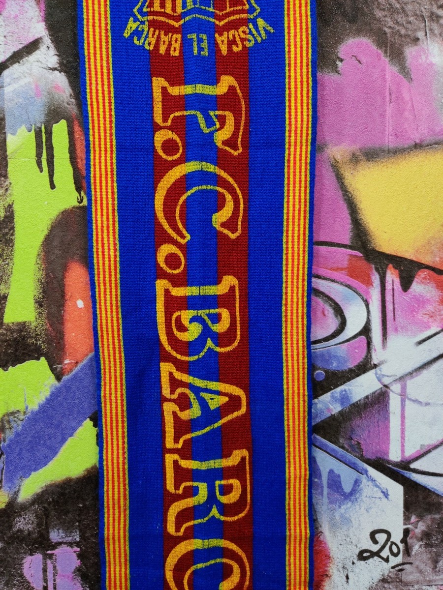 【vintage FC Barcelona football scarf】 Barcelona FAN football vintage scarf Champions League 2006
