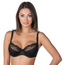 Alegro Lingerie Dreamweaver Unlined Underwire Plunge Bra 9025A BLACK