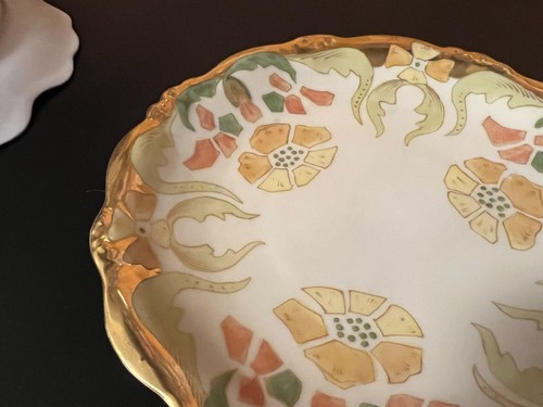 Antique pair Art Nouveau Bawo Dotter Limoges France Elite Plates 8.5" circa 1900 - Picture 7 of 11