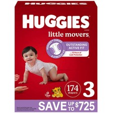 Huggies Little Movers Perfect Fitting Diapers Sizes: 3 