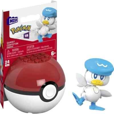Mega Construx Pokemon - Poké Ball + Figurine à Construire - Coiffeton / Quaxly