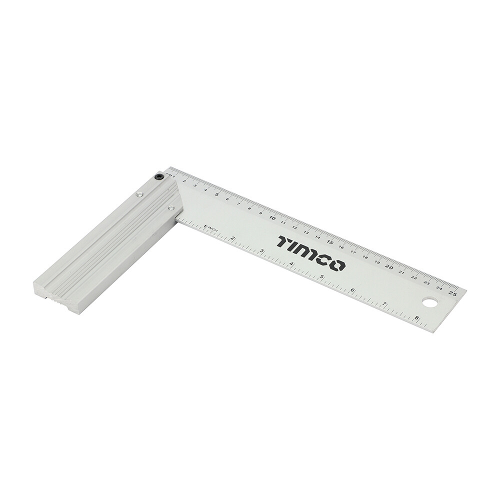 Timco Try Square Metric Imperial Measuring Tri Straight Edge 90 Degree 250mm