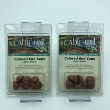 2x Feeney CR-7073-PKG Colored End Cap, Small, Brown Pack of 10 (20 Total)